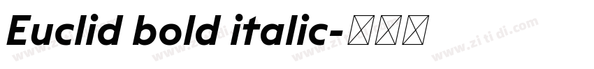 Euclid bold italic字体转换